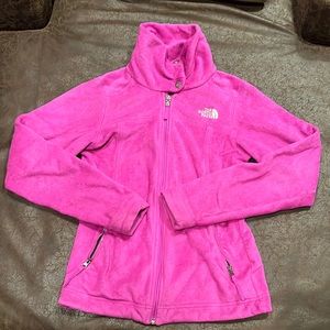 Fuzzy North Face zip up jacket